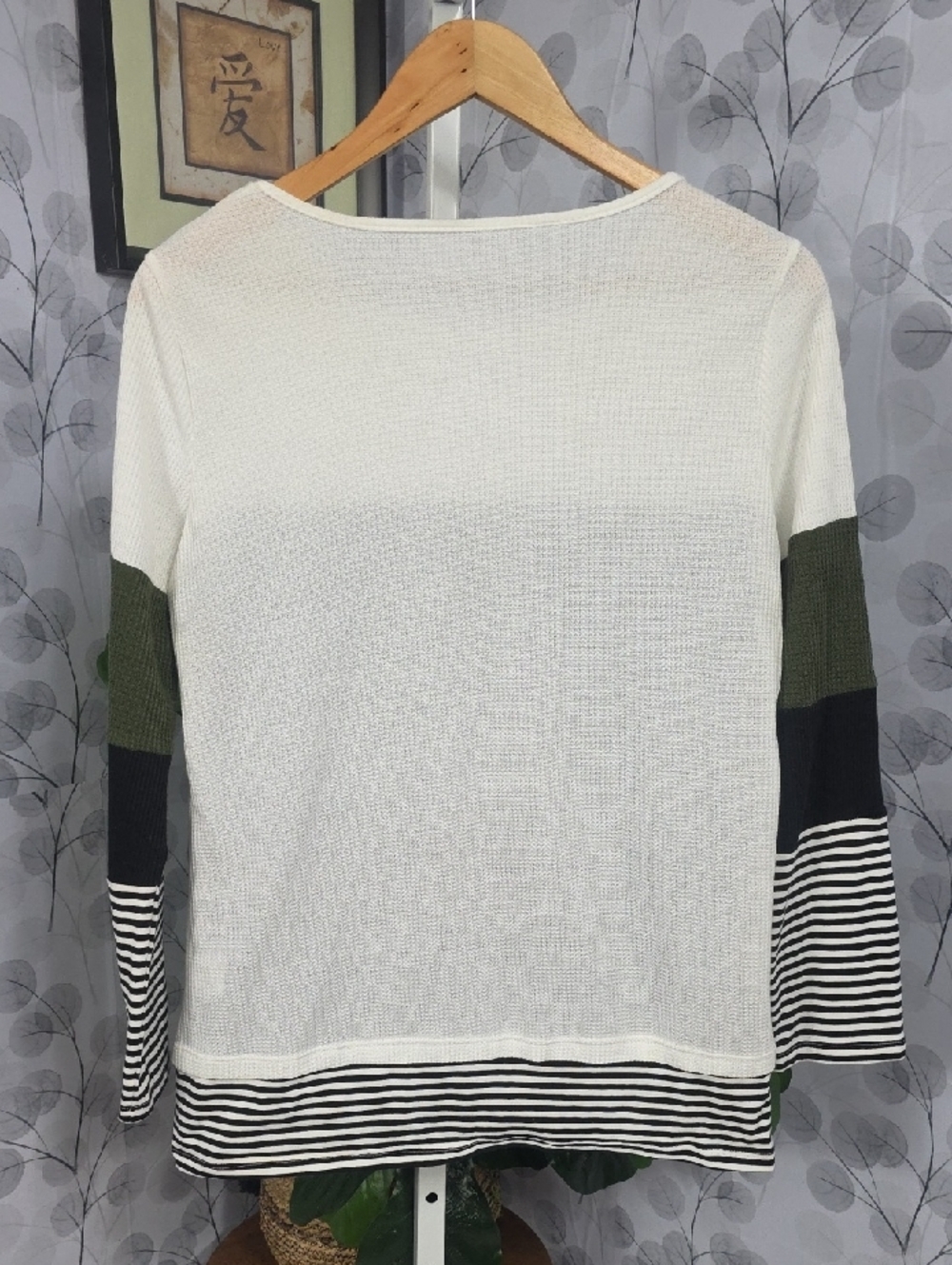 SHEIN Boho Colorblock Waffle Knit Top - Picture 7 of 7